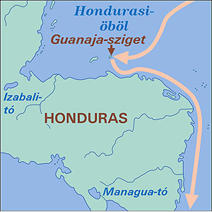 Kolumbusz tja Guanajrl Hondurasig